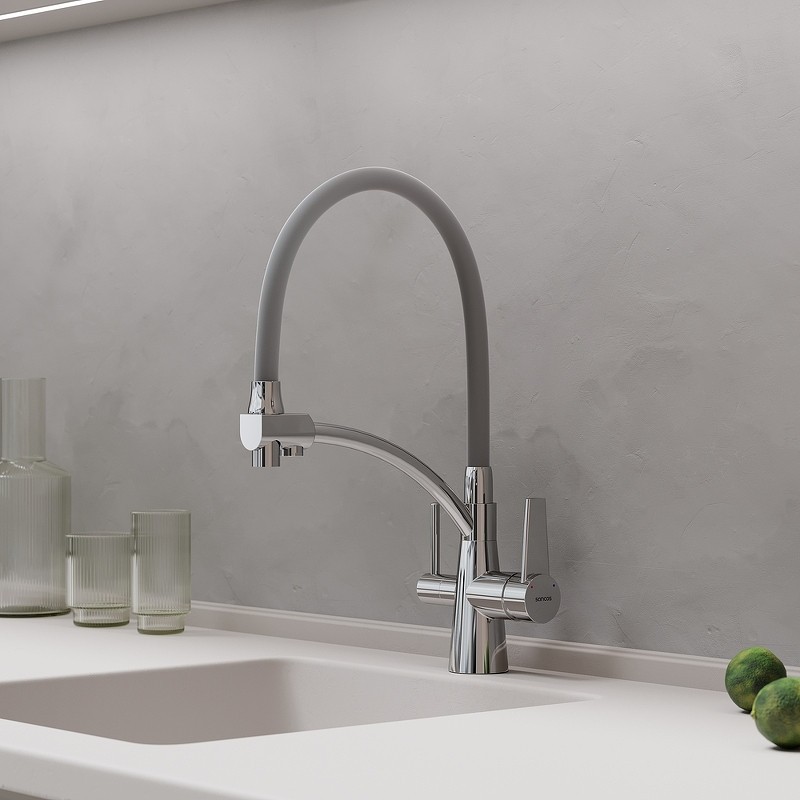 Смеситель для кухни Sancos Eri SC4001CH Хром Серый