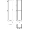 Шкаф пенал Sancos Libra 35 PLB35W подвесной Белый глянец