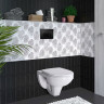 Комплект унитаза Ceramicanova Uno Rimless CN11001 с инсталляцией Berges Atom 410 040332 с сиденьем Микролифт и Черной матовой клавишей смыва