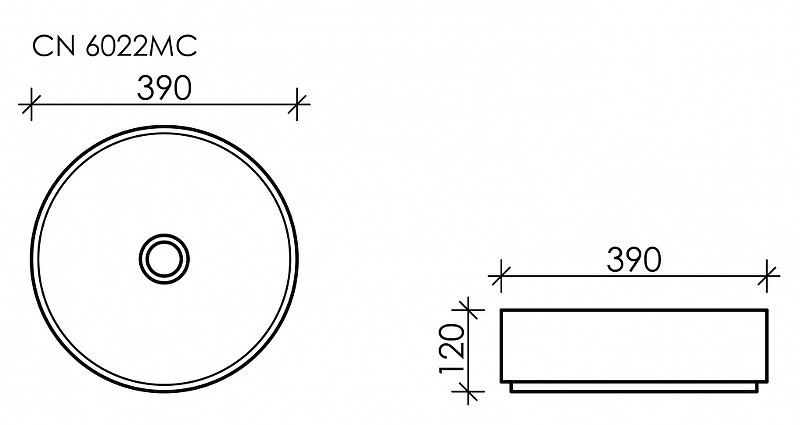 Раковина-чаша Ceramicanova Element 39 CN6022MC Капучино матовая