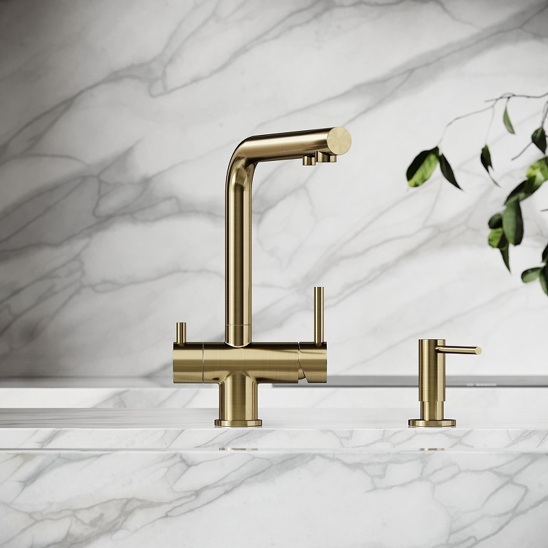 Смеситель для кухни Sancos Foster SC4014BG цвет Золото брашированное