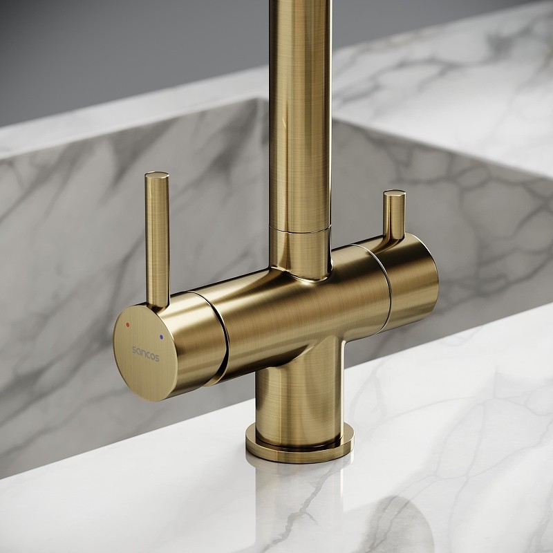 Смеситель для кухни Sancos Foster SC4014BG цвет Золото брашированное