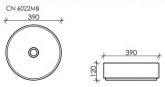 Раковина-чаша Ceramicanova Element 39 CN6022MB Черная матовая
