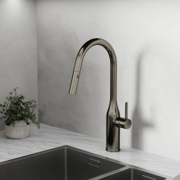 Смеситель для кухни Sancos Grand SC4002GG Вороненная сталь