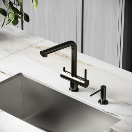 Смеситель для кухни Sancos Spin SC4015GG цвет Вороненая сталь