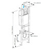 Комплект унитаза Ceramicanova Uno Rimless CN11001 с инсталляцией Cersanit Black 35 S-IN-BLACK-Cg-w с сиденьем Микролифт и клавишей смыва Хром