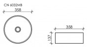 Раковина-чаша Ceramicanova Element 36 CN6032MB Черная матовая