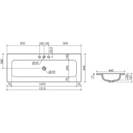 Раковина Ceramicanova Grace 120 CN7024 Белая