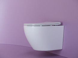Комплект унитаза Ceramicanova Uno Rimless CN11001 с сиденьем Микролифт и инсталляцией Jacob Delafon E29025-NF+E4316-CP с клавишей смыва Хром