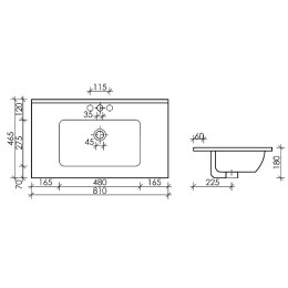 Раковина Ceramicanova Element 80 CN7005 Белая