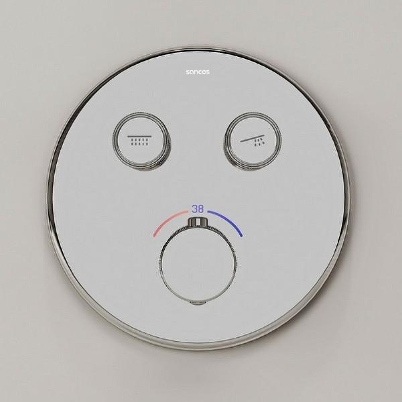 Душевая система Sancos Space SC3006CH с термостатом Хром