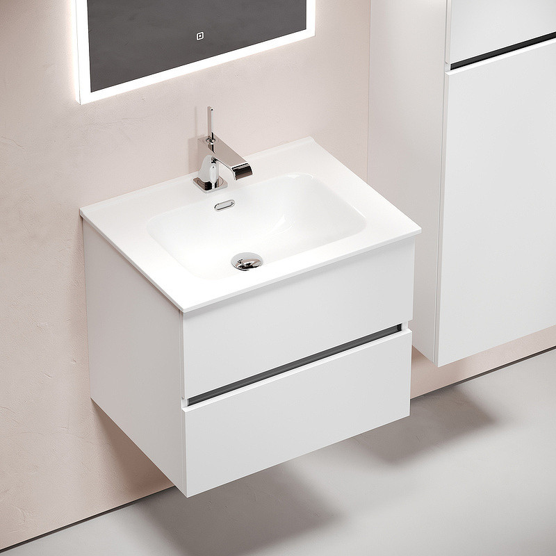 Тумба под раковину Sancos Urban 60 UR60W подвесная Белый глянец