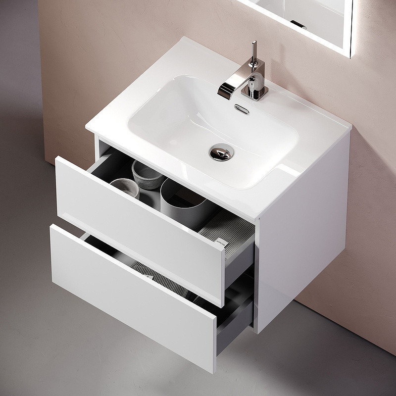 Тумба под раковину Sancos Urban 60 UR60W подвесная Белый глянец