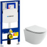 Комплект унитаза Ceramicanova Uno Rimless CN11001  с инсталляцией Geberit Duofix Sigma UP320 111.300.00.5 с сиденьем Микролифт