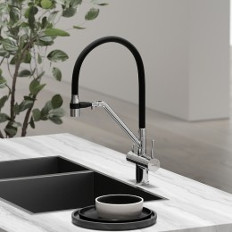 Смеситель для кухни Sancos Dora SC4003CH Хром Черный