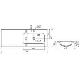 Раковина Ceramicanova Grace 120 R CN7021 Белая