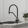 Смеситель для кухни Sancos Dora SC4003GG Вороненая сталь Черный