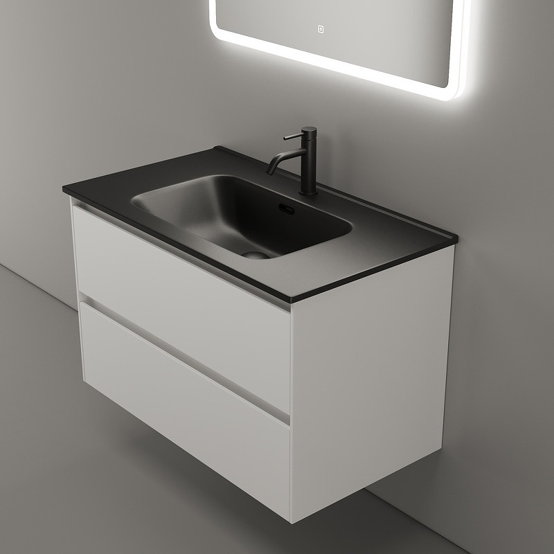 Тумба под раковину Sancos Cento 80 CN80W подвесная Белый глянец
