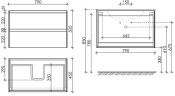 Тумба под раковину Sancos Cento 80 CN80W подвесная Белый глянец