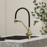 Смеситель для кухни Sancos Dora SC4003BG Золото брашированное Черный
