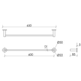 Полотенцедержатель Sancos Base SC9024CH Хром