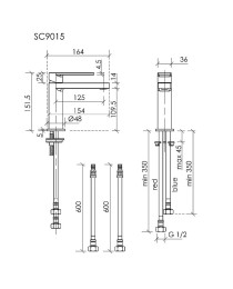 Смеситель для раковины Sancos Studio SC9015BN цвет Никель брашированный
