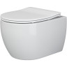Комплект унитаза Ceramicanova Play CN3001 с инсталляцией Tece Now 9400414 с сиденьем Микролифт и Черной матовой клавишей смыва
