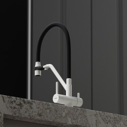 Смеситель для кухни Sancos Dora SC4003GR Белый гранит Черный