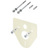 Комплект унитаза Ceramicanova Uno Rimless CN11001 с инсталляцией Tece Now 9400414 с сиденьем Микролифт и Черной матовой клавишей смыва