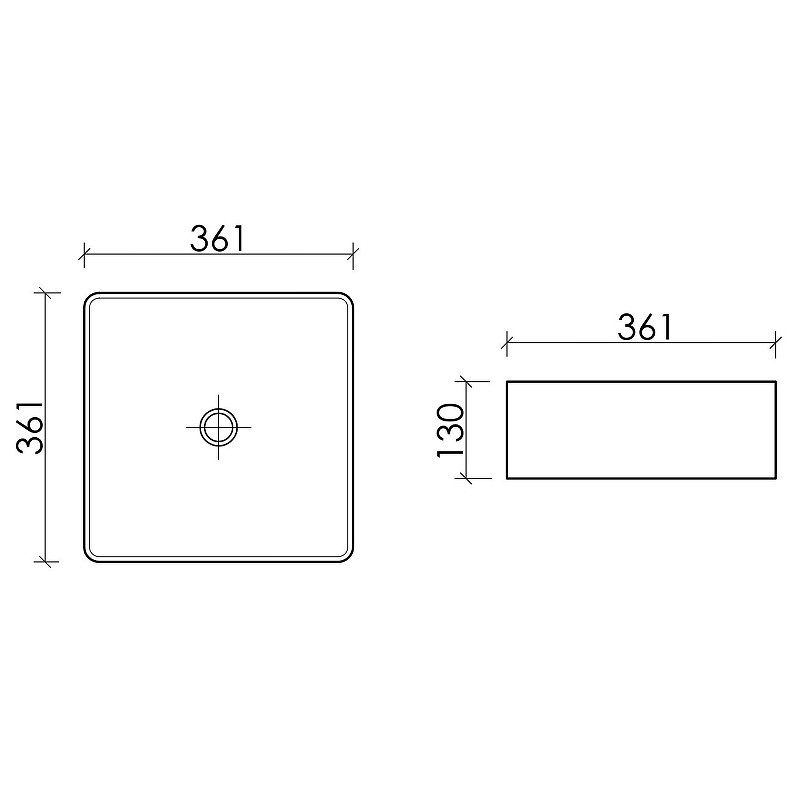 Раковина-чаша Ceramicanova Element 36 CN6068 Белая
