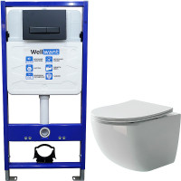 Комплект унитаза Ceramicanova Forma CN3009 с инсталляцией WellWant Standart 50 WWISI111BB