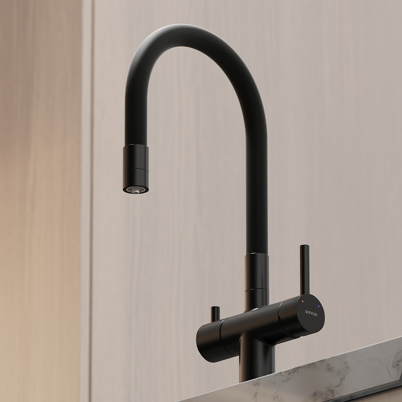 Смеситель для кухни Sancos Lucia SC4004MB черный матовый