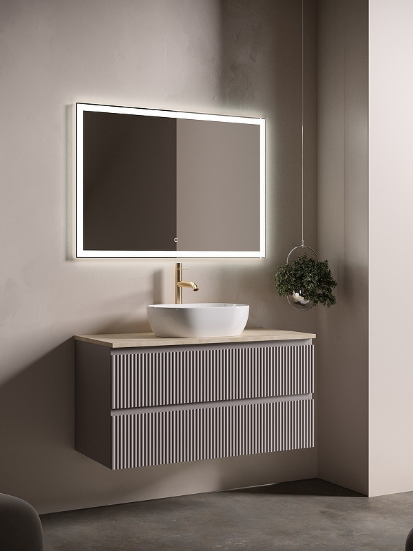 Тумба под раковину Sancos Snob R 100 SNR100SM подвесная Doha Soft