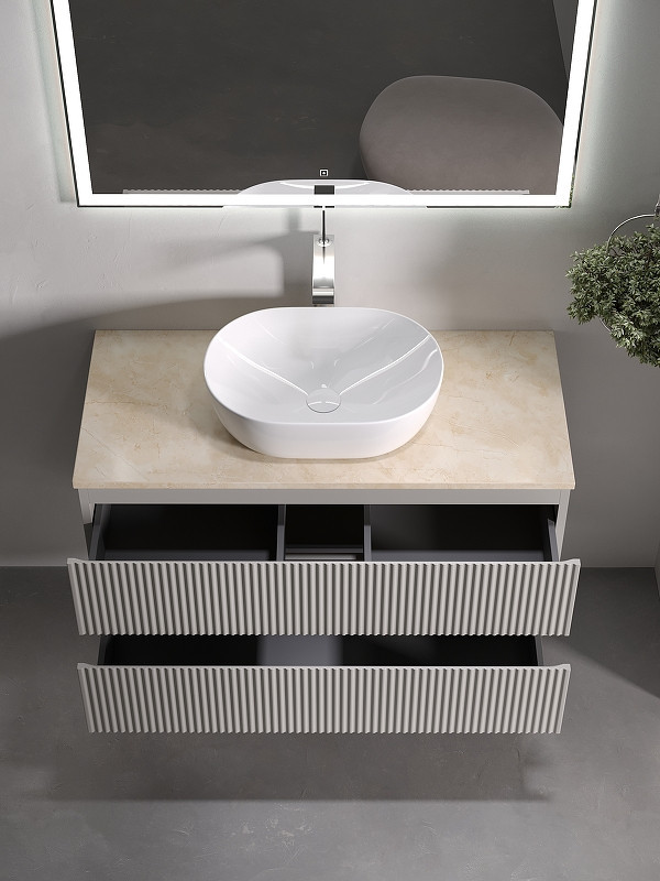 Тумба под раковину Sancos Snob R 100 SNR100CE подвесная Beige Soft