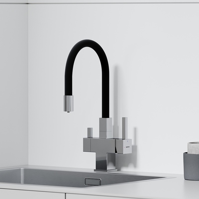 Смеситель для кухни Sancos Arno SC4005CH Хром Черный