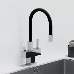 Смеситель для кухни Sancos Arno SC4005CH Хром Черный