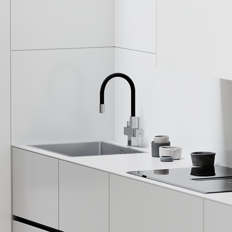 Смеситель для кухни Sancos Arno SC4005CH Хром Черный