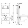 Комплект унитаза Ceramicanova Uno Rimless CN11001 с инсталляцией WellWant Standart 50 WWISI111BB