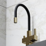 Смеситель для кухни Sancos Arno SC4005BG Золото брашированное Черный