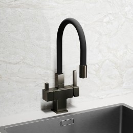 Смеситель для кухни Sancos Arno SC4005GG Вороненая сталь Черный