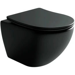 Комплект унитаза с инсталляцией Ceramicanova Metropol CN4002MB_1001B_1000 с сиденьем Микролифт и Черной матовой клавишей смыва