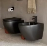 Комплект унитаза с инсталляцией Ceramicanova Metropol CN4002MB_1001B_1000 с сиденьем Микролифт и Черной матовой клавишей смыва