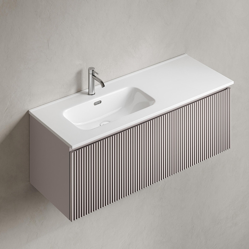Тумба под раковину Sancos Snob R 1.0 120 L SNR1.0120LSM подвесная цвет Doha Soft