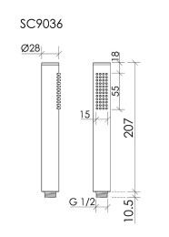Ручной душ Sancos Stick SC9036BN цвет Никель брашированный