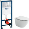 Комплект унитаза Ceramicanova Uno Rimless CN11001 с инсталляцией Grohe Rapid SL 38721001
