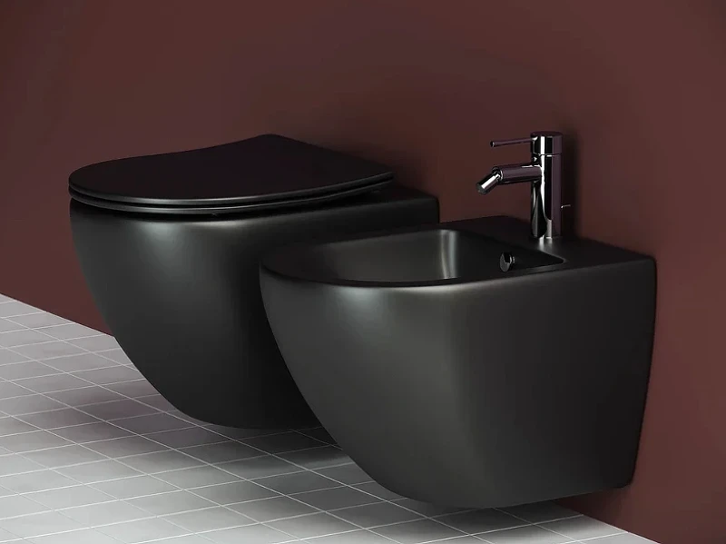 Комплект унитаза с инсталляцией Ceramicanova Metropol CN4002MB_1002B_1000 с сиденьем Микролифт и Черной матовой клавишей смыва