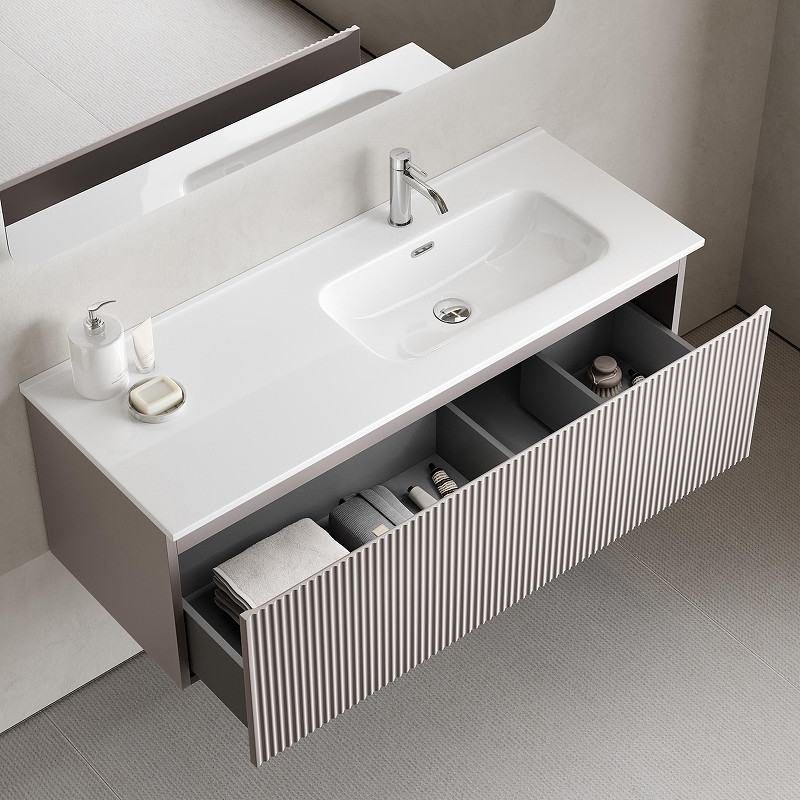 Тумба под раковину Sancos Snob R 1.0 120 R SNR1.0120RSM подвесная цвет Doha Soft
