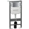 Комплект унитаза с инсталляцией Ceramicanova Metropol CN4002MB_1001M_1000 с сиденьем Микролифт и клавишей смыва Хром матовый
