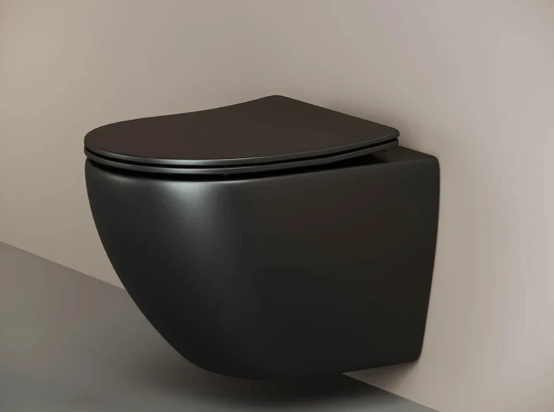 Комплект унитаза с инсталляцией Ceramicanova Metropol CN4002MB_1001M_1000 с сиденьем Микролифт и клавишей смыва Хром матовый
