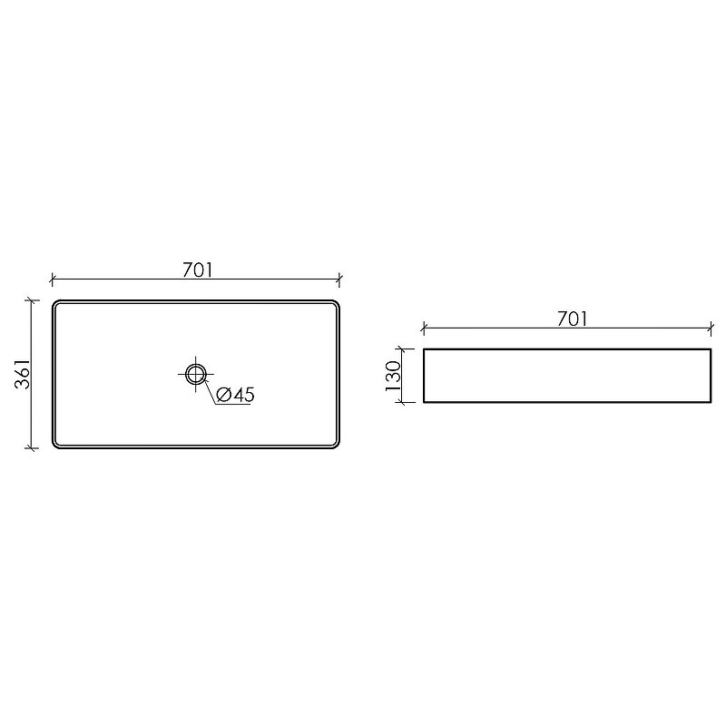 Раковина-чаша Ceramicanova Element 70 CN6071 Белая
